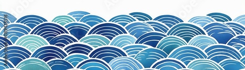 Beautiful gradient waves in shades of blue and teal create harmony.