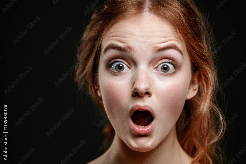 A person displaying shock and surprise, potential use in emotional or reaction-based scenarios A person displaying shock and surprise, potential use in emotional or reaction-based scenarios