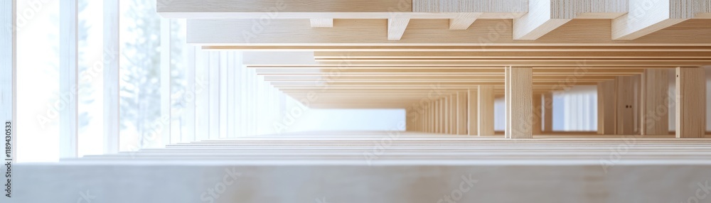 Fototapeta premium Laminated Timber Layers Close-Up