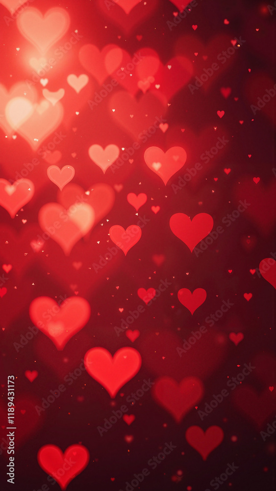 Vibrant Red Hearts Abstract Background: Romantic Bokeh Effect for Valentine's Day, Wedding, and Love-Themed Designs Vibrant Red Hearts Abstract Background: Romantic Bokeh Effect for Valentine's Day, Wedding, and Love-Themed Designs