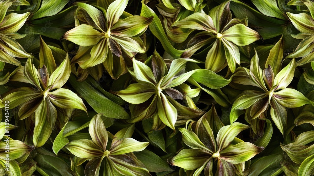 Fototapeta premium A detailed view of various types of greenery