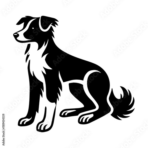 Simple Vector Icon of a Dog breed – Logo Design Illustration