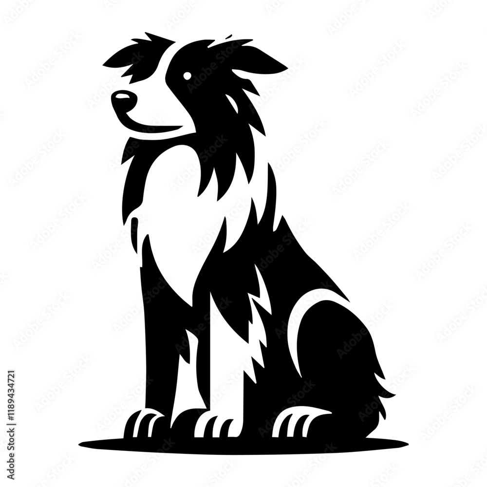 Obraz premium Simple Vector Icon of a Dog breed – Logo Design Illustration
