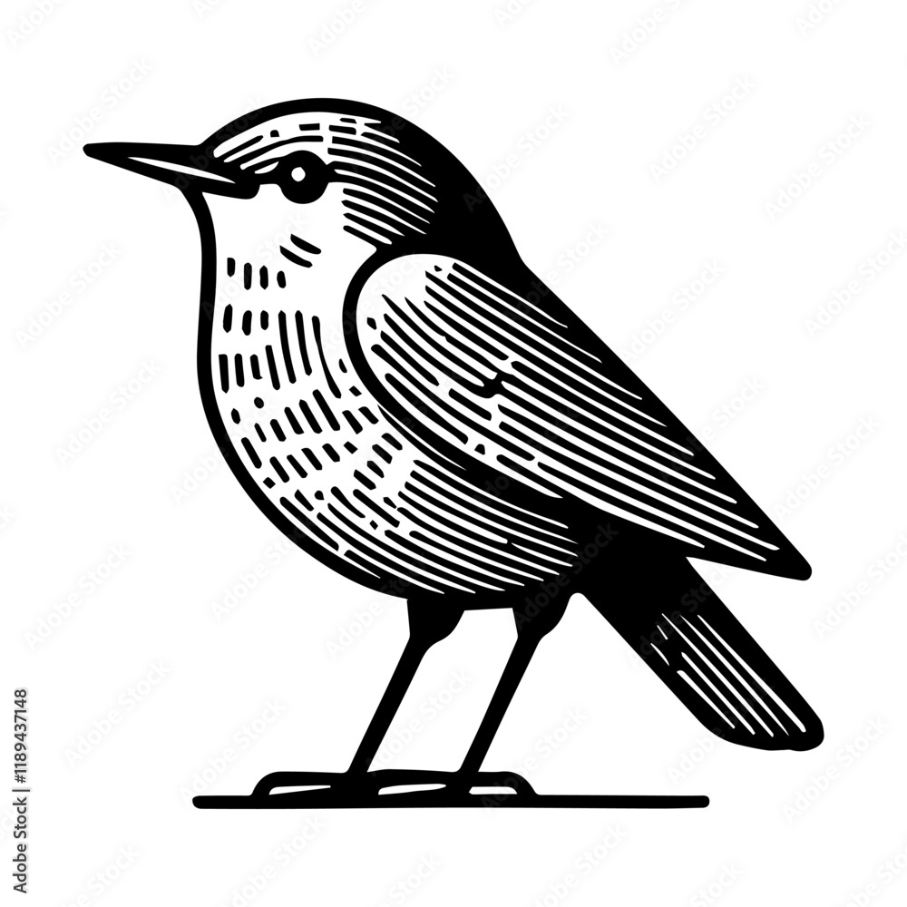 Naklejka premium Simple Vector Icon of a Rhine Leuciscus – Logo Design Illustration