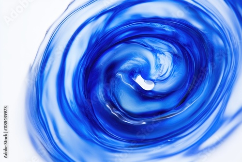 A detailed look at a swirling blue shape