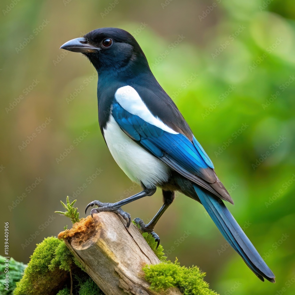 Fototapeta premium Eurasian-Magpie- (1)