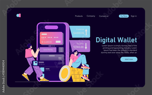 Banking Sector. Flat Vector Illustration