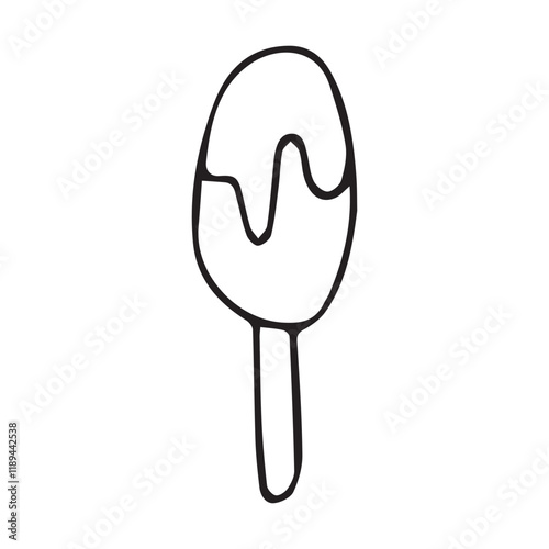 sweets. sweet food. colored icons on the theme of sweets. candy. ice cream. vector. doodle. a set of goodies. a template for creating a poster. cake. a cupcake. hats made of cream.