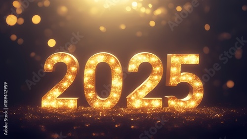 ano novo 2025 brilhante photo