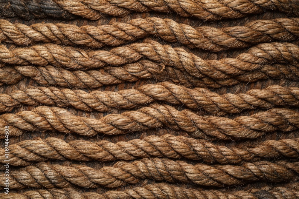 Close up view of a thick rope texture Close up view of a thick rope texture