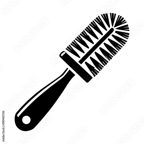 Simple Vector Icon of a toilet brush – Logo Design Illustration
