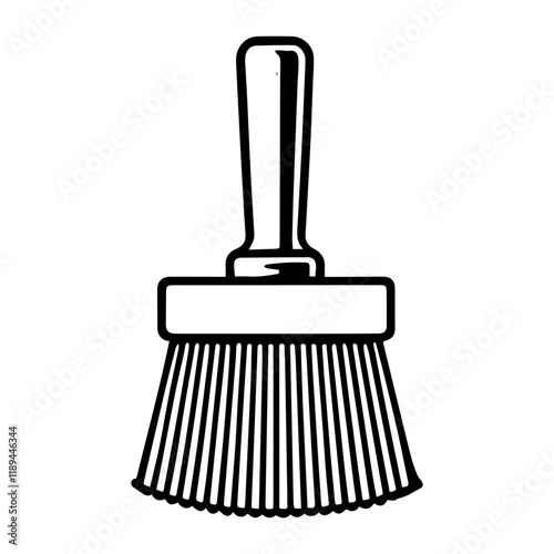 Simple Vector Icon of a toilet brush – Logo Design Illustration