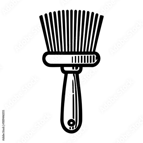 Simple Vector Icon of a toilet brush – Logo Design Illustration
