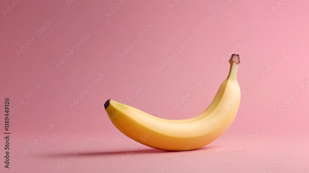 Fresh Banana on Pink Background Fresh Banana on Pink Background