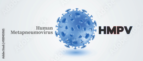 Human Metapneumovirus Banner. hMPV Virus Outbreak Pandemic Medical Background. Medical Healthcare and Science Backdrop