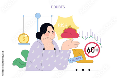 Career Change. Flat Vector Illustration