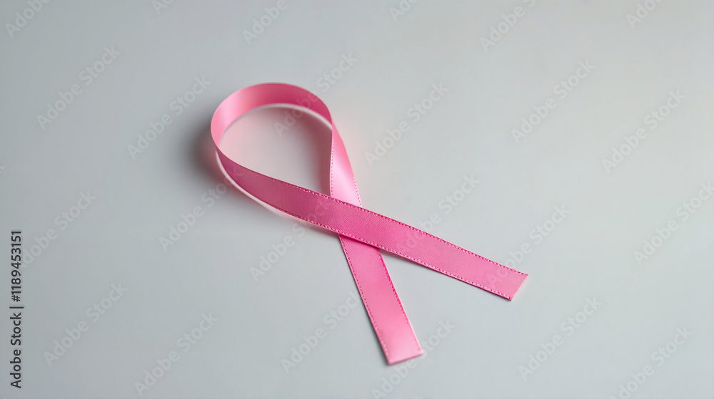 pink awareness ribbon in a stylish design representing cancer support on a light background pink awareness ribbon in a stylish design representing cancer support on a light background