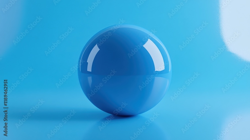 a blue sphere on a blue surface a blue sphere on a blue surface
