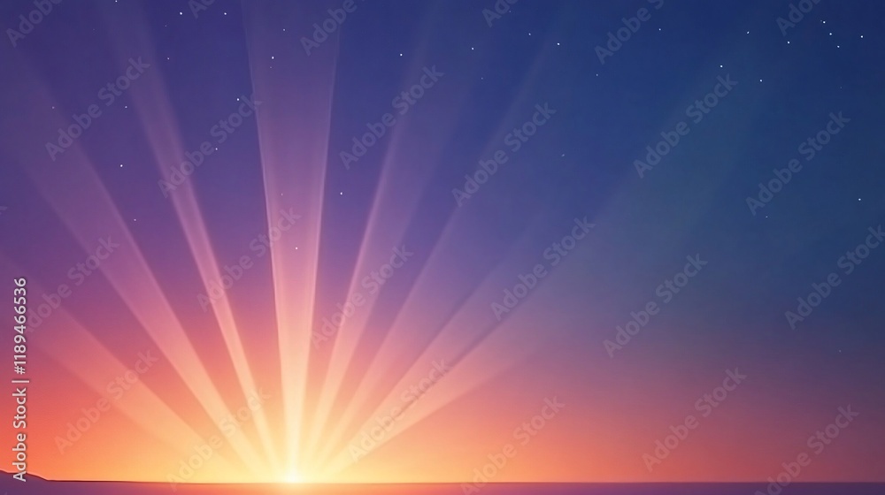 Majestic Sunrise Rays Over Horizon Landscape Majestic Sunrise Rays Over Horizon Landscape