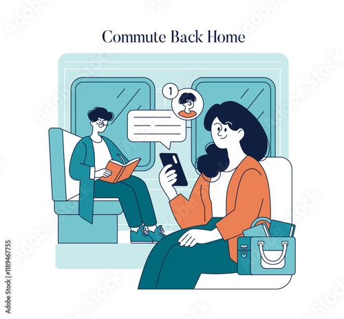 Working Mom Day. Flat Vector Illustration