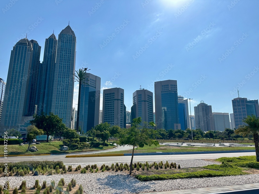 Fototapeta premium Skyline von Abu Dhabi