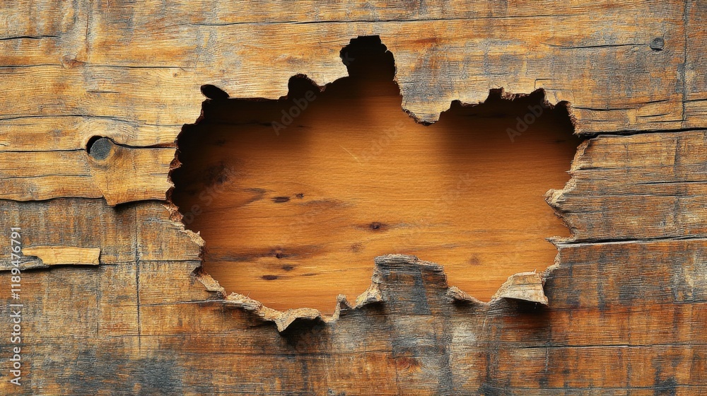 Fototapeta premium a wooden surface with a large hole in the center