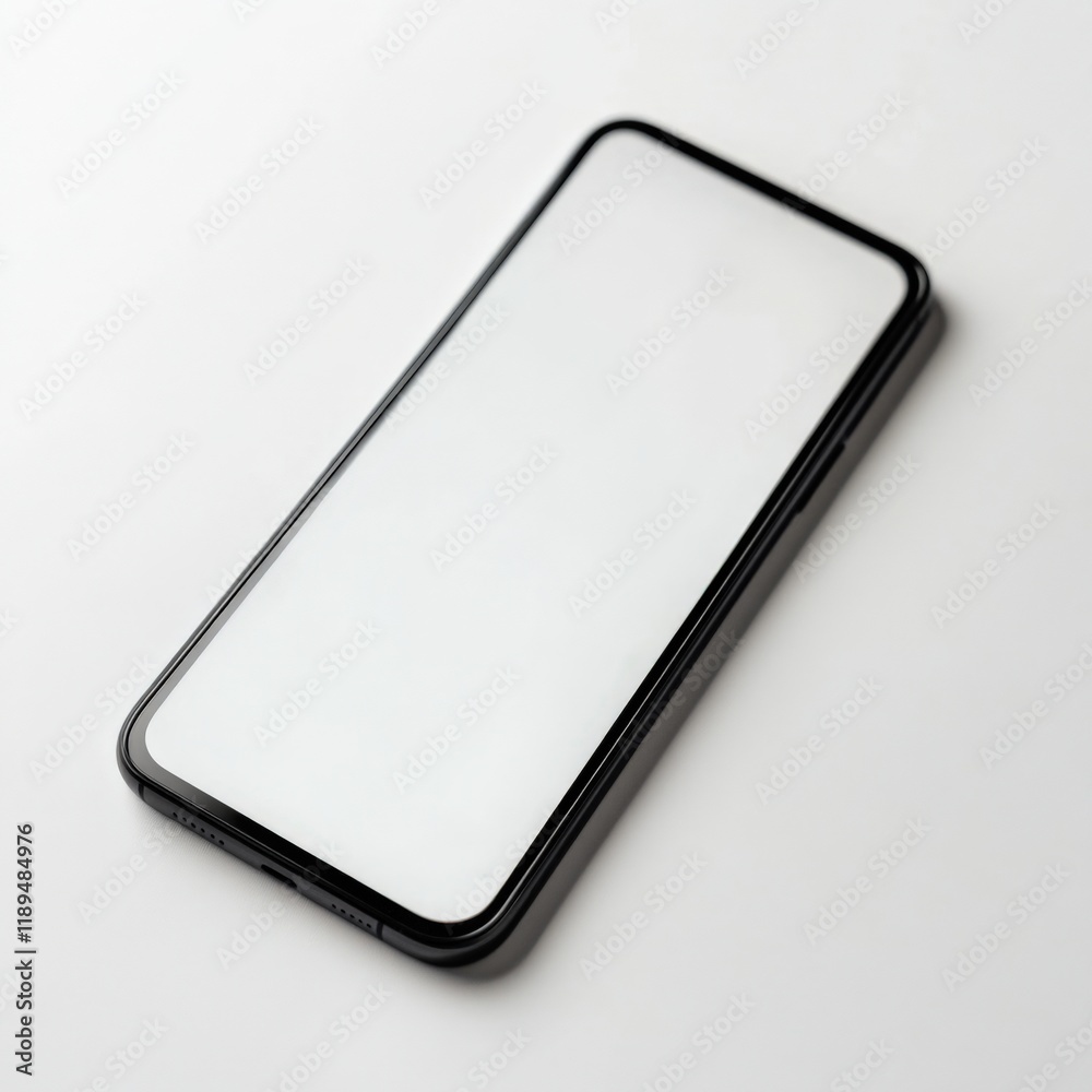 blank smartphone on white background blank smartphone on white background