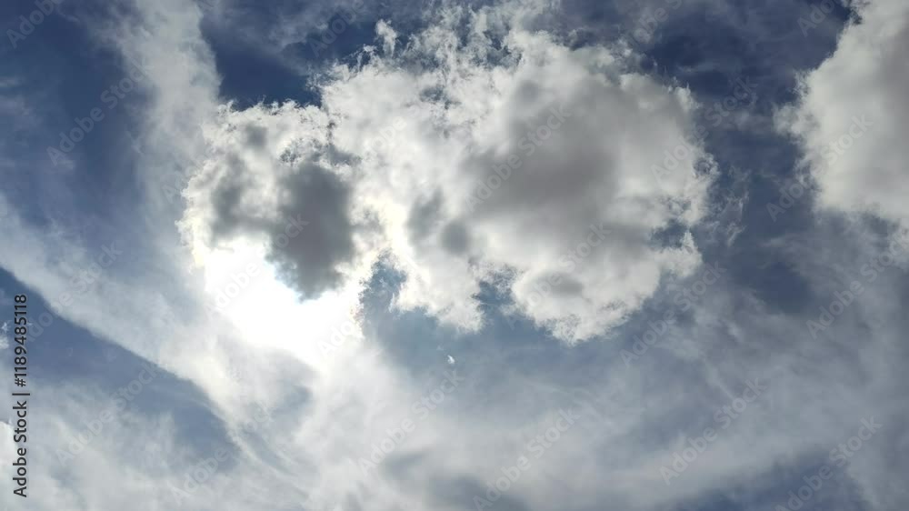 clouds in the sky moving slowly, background blue color in 4k clouds in the sky moving slowly, background blue color in 4k