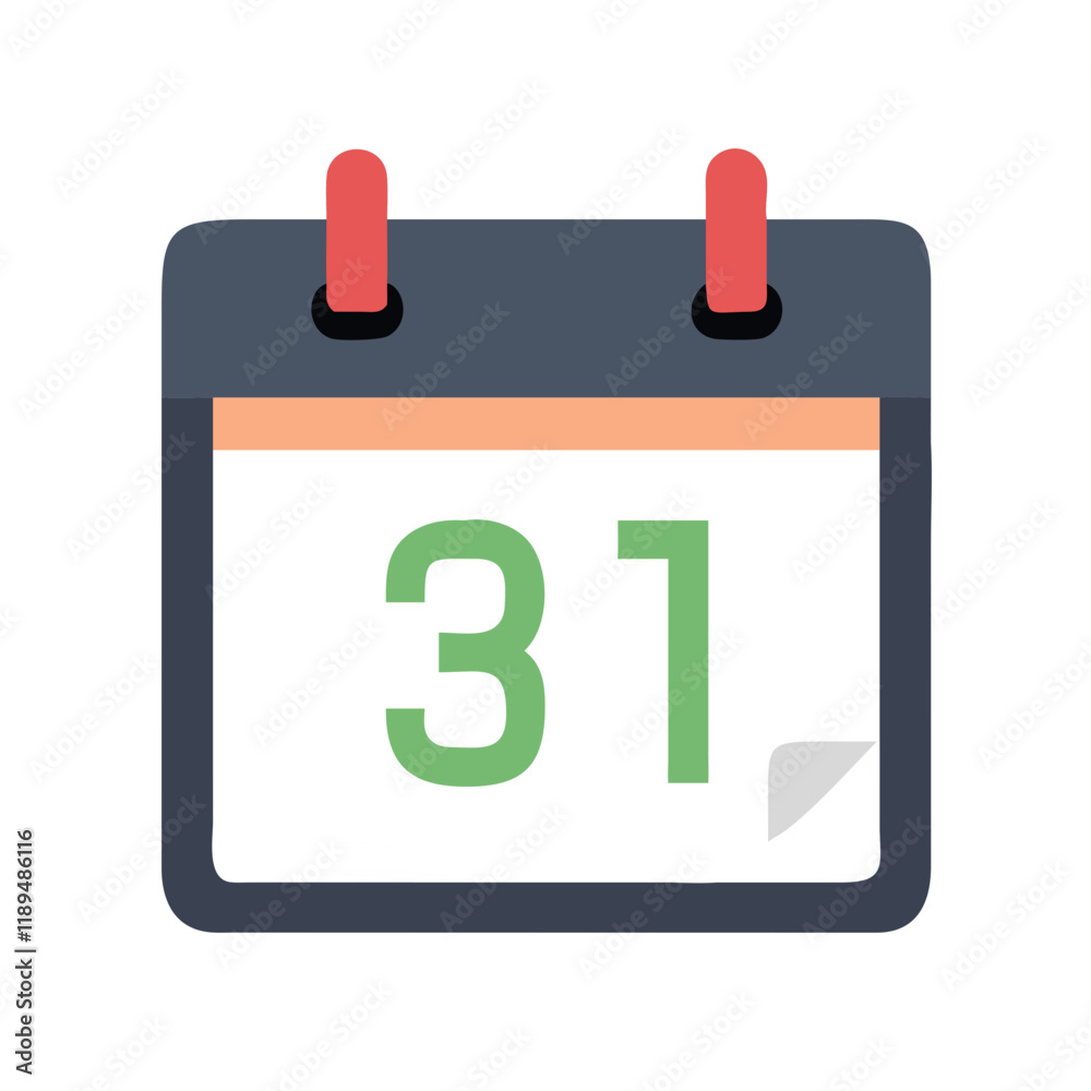 Calendar icon with a visible date Calendar icon with a visible date