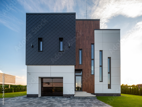 Modern private house for family.