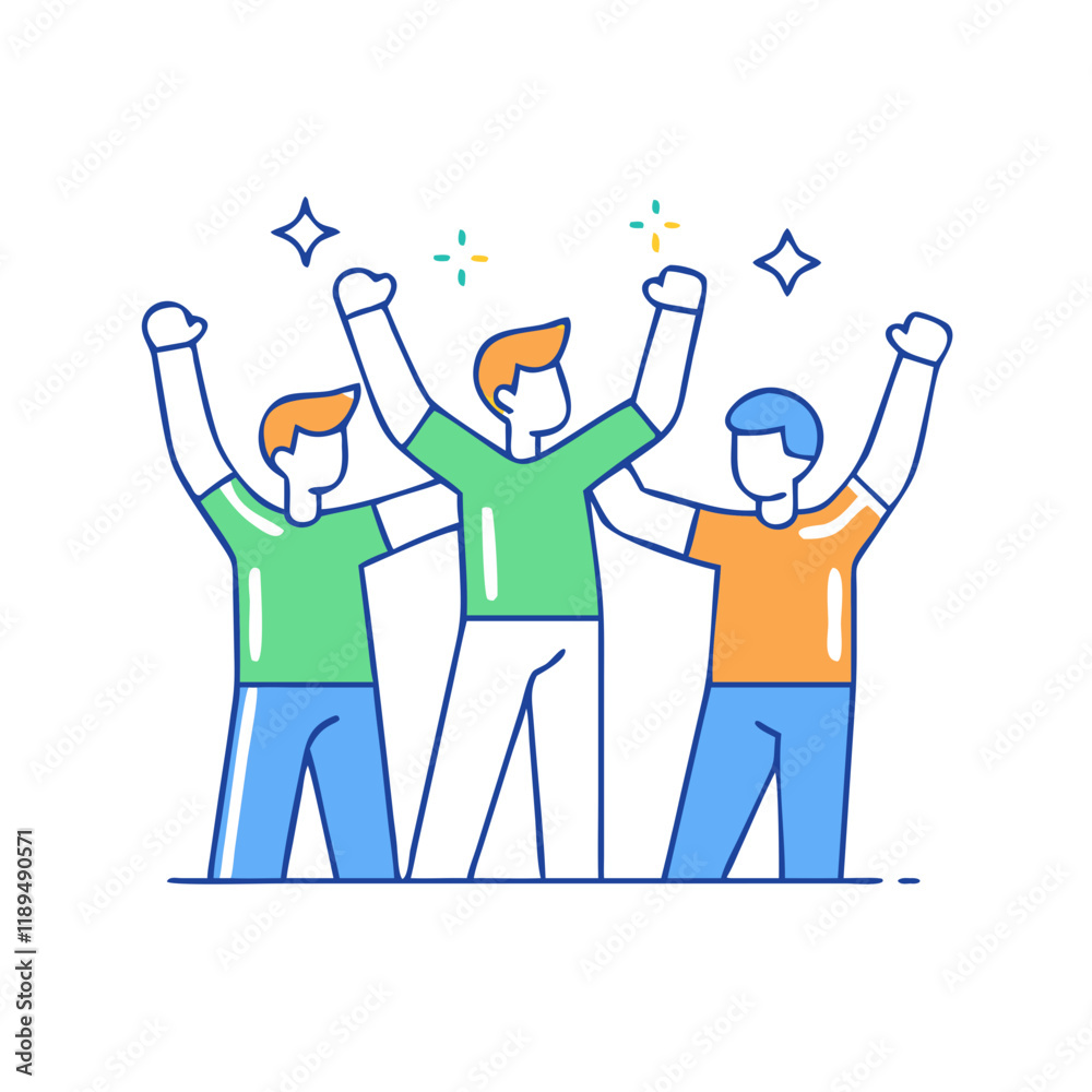 friends cheering together friends cheering together vector illustration - simple illustration of friends cheering together, perfect for logos friends cheering together friends cheering together friends cheering together vector illustration - simple illustration of friends cheering together, perfect for logos friends cheering together