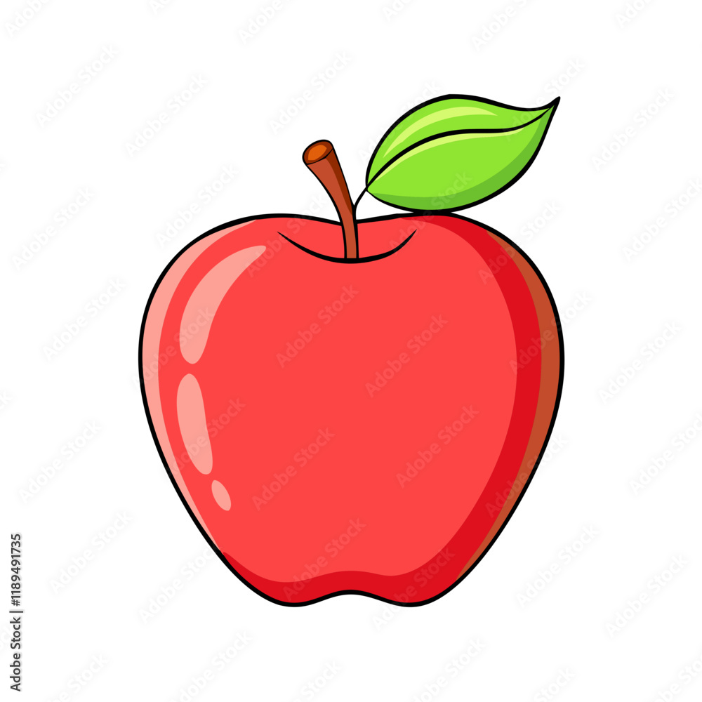 Fototapeta premium apple vector icon, apple vector illustration - simple illustration of apple, perfect for logos apple