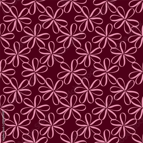 Wallpaper Mural Abstract hand drawn flowers, seamless patterns with floral for fabric, textiles, clothing, poster, cover, banner, wall art, home decor, background. Vector illustration Torontodigital.ca