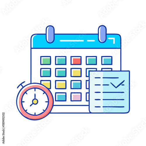 class schedule vector icon, class schedule vector illustration - simple illustration of class schedule, perfect for logos class schedule