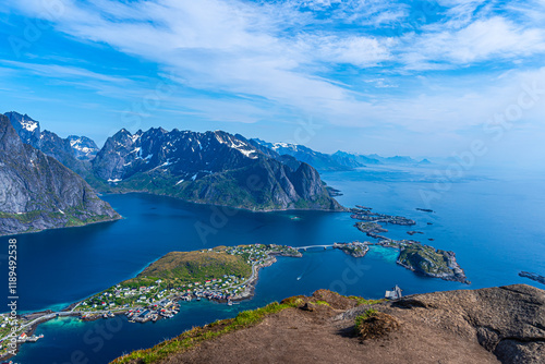 Reinebringen peak, Lofoten Islands, Norway