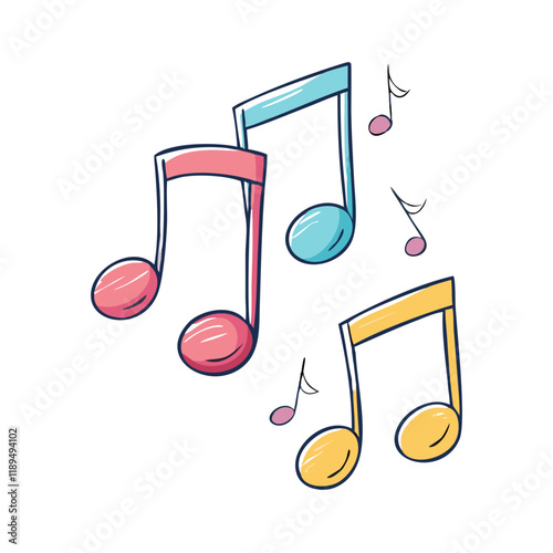 musical notes for music class vector icon, musical notes for music class vector illustration - simple illustration of musical notes for music class, perfect for logos musical notes for music class
