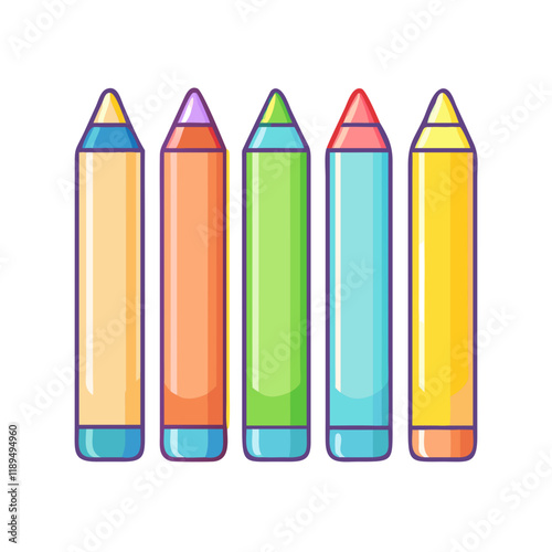 set of colored pencils vector icon, set of colored pencils vector illustration - simple illustration of set of colored pencils, perfect for logos set of colored pencils