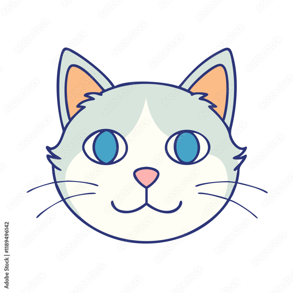 cat head icon vector icon, cat head icon vector illustration - simple illustration of cat head icon, perfect for logos cat head icon cat head icon vector icon, cat head icon vector illustration - simple illustration of cat head icon, perfect for logos cat head icon