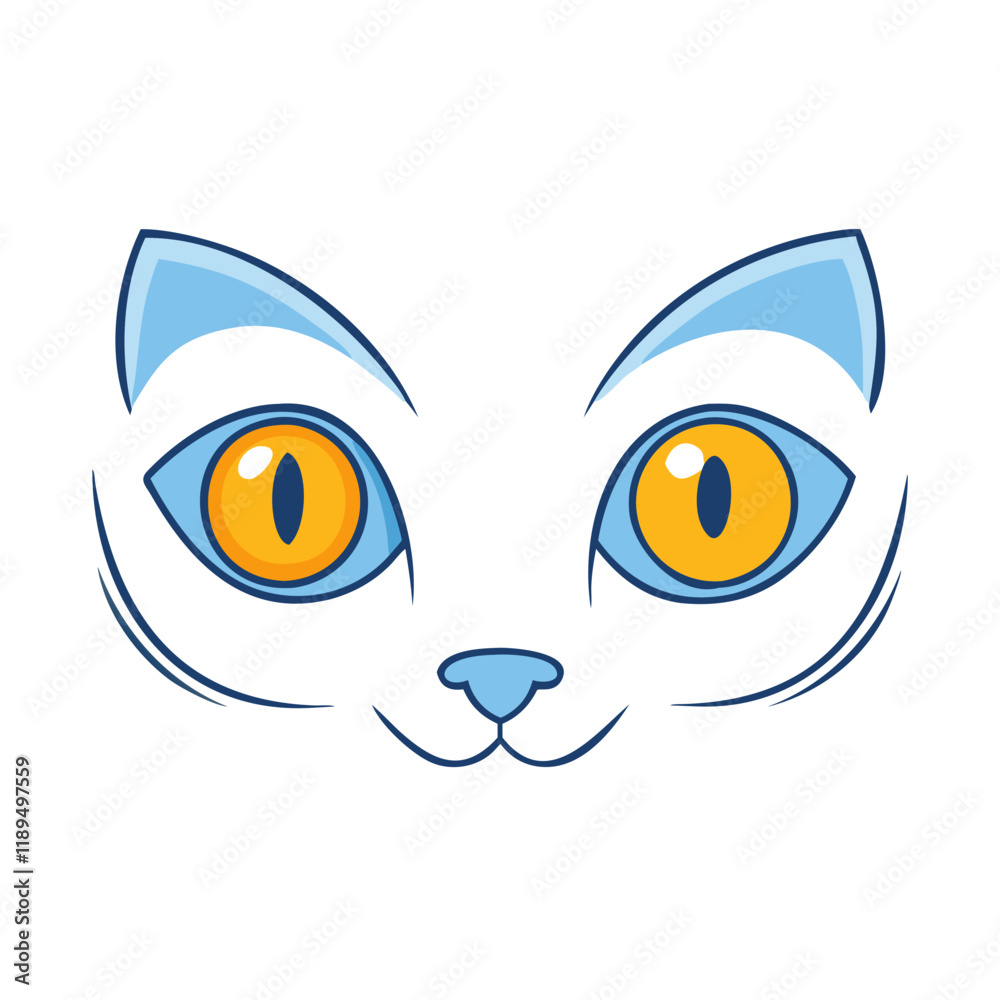 Fototapeta premium feline eyes vector icon, feline eyes vector illustration - simple illustration of feline eyes, perfect for logos feline eyes