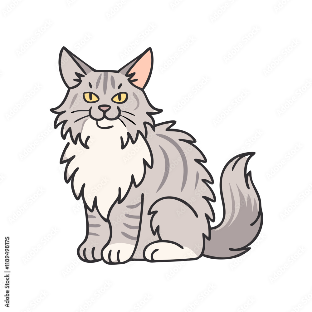 maine coon vector icon, maine coon vector illustration - simple illustration of maine coon, perfect for logos maine coon maine coon vector icon, maine coon vector illustration - simple illustration of maine coon, perfect for logos maine coon