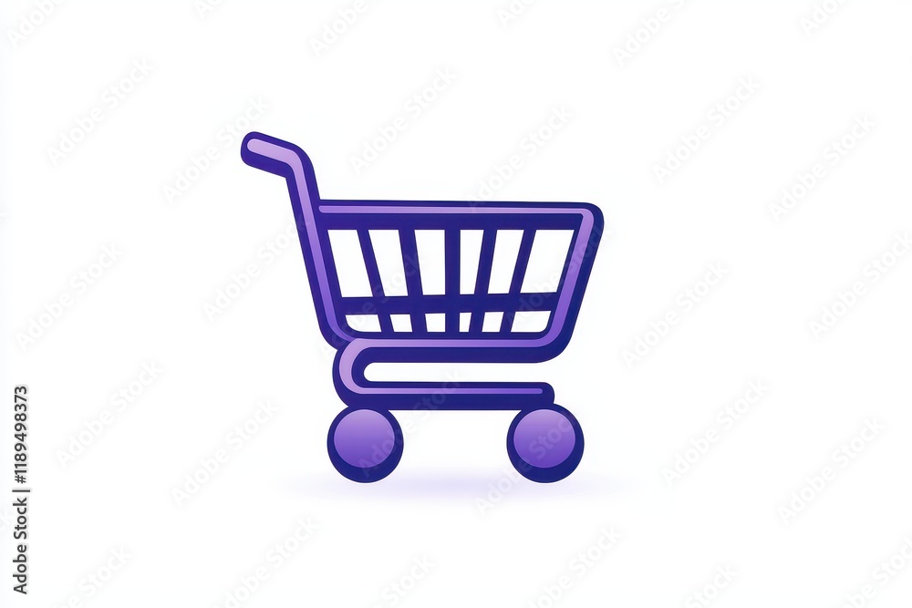Modern Shopping Cart Icon for E-commerce and Retail Applications Modern Shopping Cart Icon for E-commerce and Retail Applications