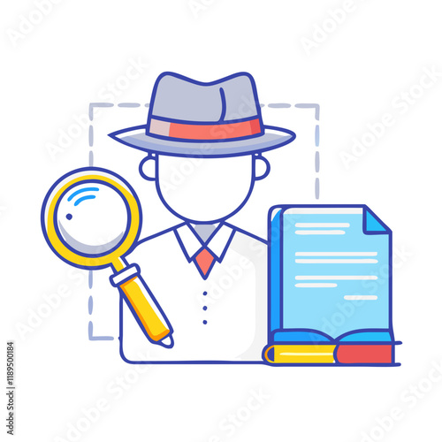 detective novel vector icon, detective novel vector illustration - simple illustration of detective novel, perfect for logos detective novel