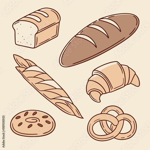 vector illustration of bread