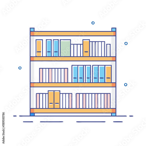 library aisle vector icon, library aisle vector illustration - simple illustration of library aisle, perfect for logos library aisle