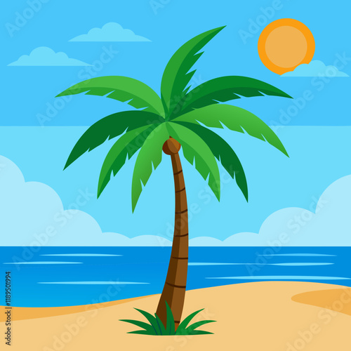 palm tree on the beach
