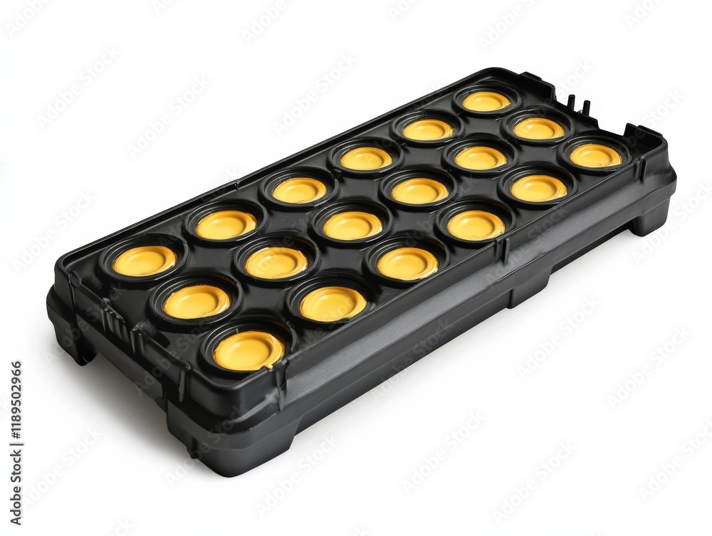 close up of a black waffle maker with yellow batter close up of a black waffle maker with yellow batter