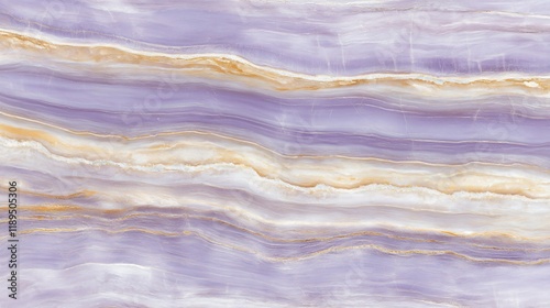 Lavender Onyx Marble Texture Background, Elegant Purple and Gold Veined Stone