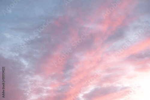 Canvas Print pink clouds