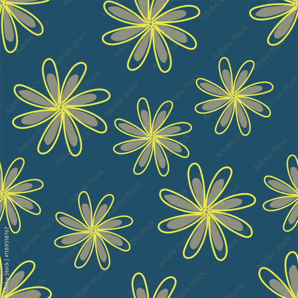 Obraz premium Seamless flowers pattern, floral print.