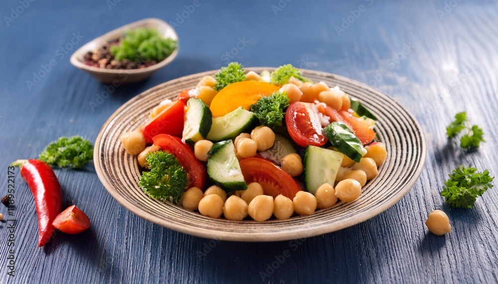 vegetable salad with chickpeas vegetable salad with chickpeas